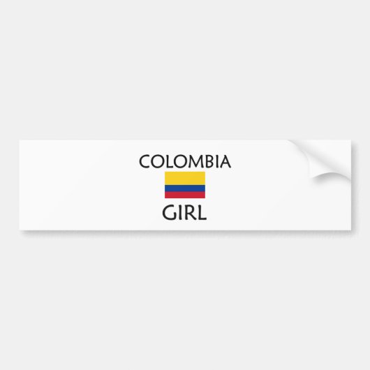 KOLUMBIEN-MÄDCHEN AUTOAUFKLEBER (Vorne)