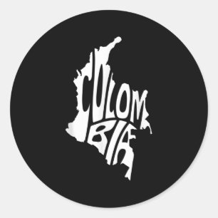 Kolumbien Map Zitat Grafische kolumbianische Kontu Runder Aufkleber