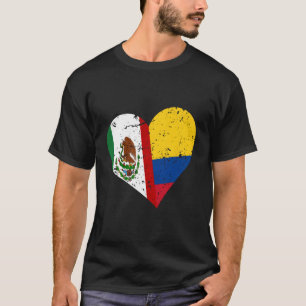 Kolumbien Mexiko Herz erschüttert kolumbianischen T-Shirt