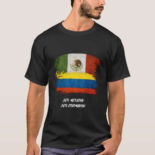 Kolumbien, Mexiko, Mischung, gemischt, Flagge, Sto T-Shirt (Vorderseite)