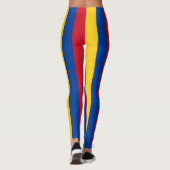 Kolumbien National Flag Colors Vertikal gestreift Leggings (Rückseite)
