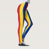 Kolumbien National Flag Colors Vertikal gestreift Leggings (Rechts)