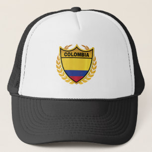 Kolumbien National Flag Gold Wappen Abzeichen Truckerkappe