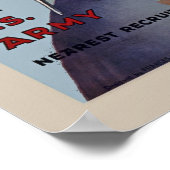 Kolumbien nennt Vintage Einberufung der Armee des  Poster (Ecke)