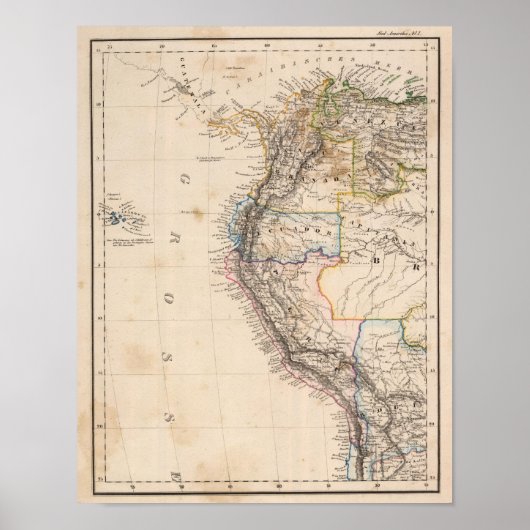 Kolumbien, Peru Poster (Vorne)