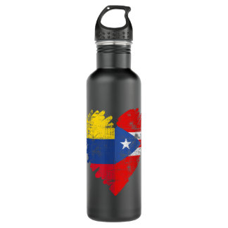 Kolumbien Puerto Rico Flag Herz Kolumbien Rico Edelstahlflasche