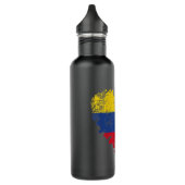 Kolumbien Puerto Rico Flag Herz Kolumbien Rico Edelstahlflasche (Links)