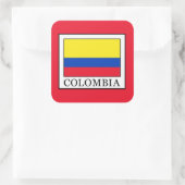 Kolumbien Quadratischer Aufkleber (Tasche)