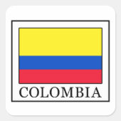 Kolumbien Quadratischer Aufkleber (Vorderseite)