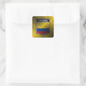 Kolumbien Quadratischer Aufkleber (Tasche)