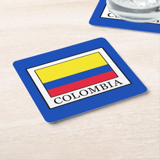 Kolumbien Rechteckiger Pappuntersetzer (angewinkelt)