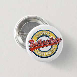 Kolumbien Rucksacktourist Welt Reisender Button