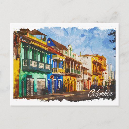 Kolumbien Schöne Öllandschaft Postkarte (Vorderseite)