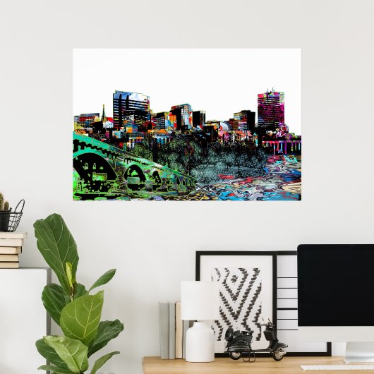 Kolumbien, South Carolina in Graffiti Poster (Heimbüro)