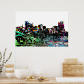 Kolumbien, South Carolina in Graffiti Poster (Küche)