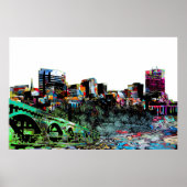 Kolumbien, South Carolina in Graffiti Poster (Vorne)