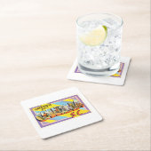 Kolumbien South Carolina Vintage Reise-Postkarte Rechteckiger Pappuntersetzer (Vor Ort)