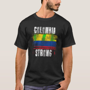Kolumbien Starke beängstigende Flagge Kolumbianisc T-Shirt