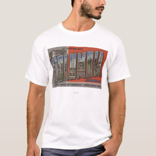 Kolumbien, Tennessee - große Buchstabe-Szenen T-Shirt
