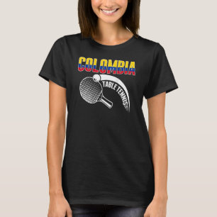 Kolumbien Tischtennis Kolumbianische Ping Pong-Unt T-Shirt