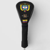 Kolumbien und Flag Mit Monogramm Golf Clubs Covers Headcover (Vorderseite)