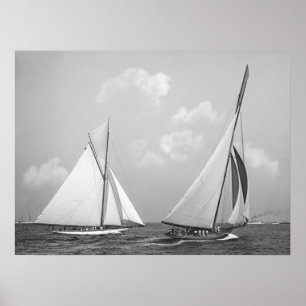 Kolumbien und Kleeblatt Rennen der America's Cup 1 Poster