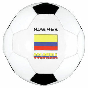 Kolumbien und kolumbianische Flagge mit Ihrem Name Fußball