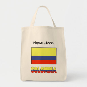Kolumbien und Kolumbien-Flagge Personalisiert Tragetasche