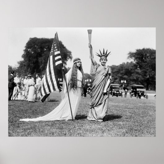 Kolumbien und Lady Liberty, 1919 Poster (Vorne)