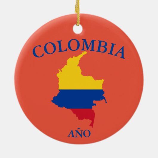 Kolumbien Urlaub Weihnachten Keramik Ornament (Hinten)