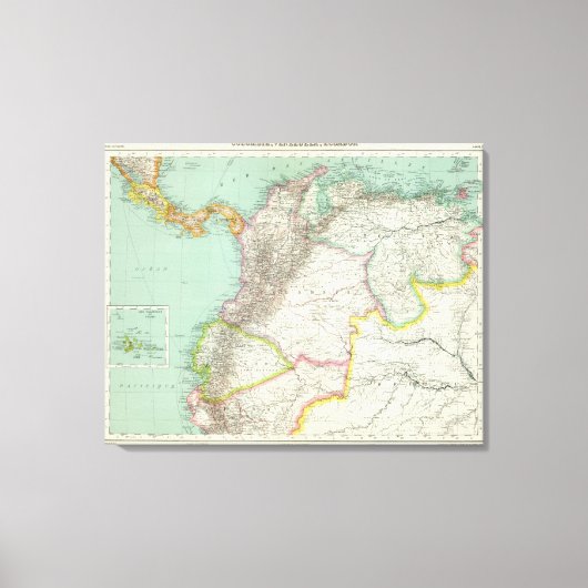 Kolumbien, Venezuela Leinwanddruck (Vorderseite)