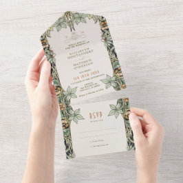 Kolumbien Vintag in einem Jugendstil All In One Einladung