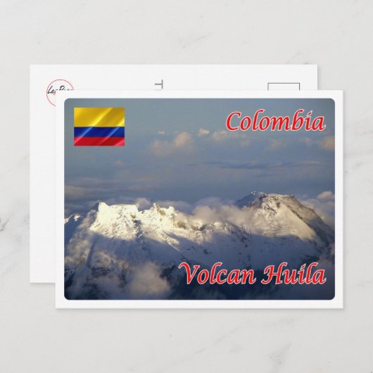 Kolumbien - Volcan Huila - Postkarte (Vorne/Hinten)