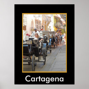 Kolumbien-Wagen Fahrt in Cartagena Poster