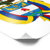 Kolumbien-Wappen Fotodruck (Ecke)