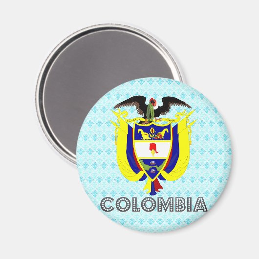 Kolumbien-Wappen Magnet (Vorderseite/Rückseite)