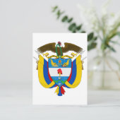 Kolumbien-Wappen Postkarte (Stehend Vorderseite)