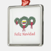 Kolumbien-Weihnachten 2 Ornament Aus Metall (Links)