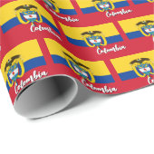 Kolumbien Wrapping Paper, rot, kolumbianische Flag Geschenkpapier (Rolleneckpunkt)