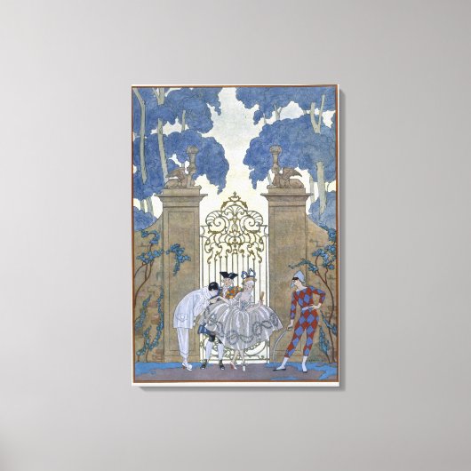 Kolumbin, Abbildung für "Fetes Galantes" durch Pa Leinwanddruck (Vorderseite)