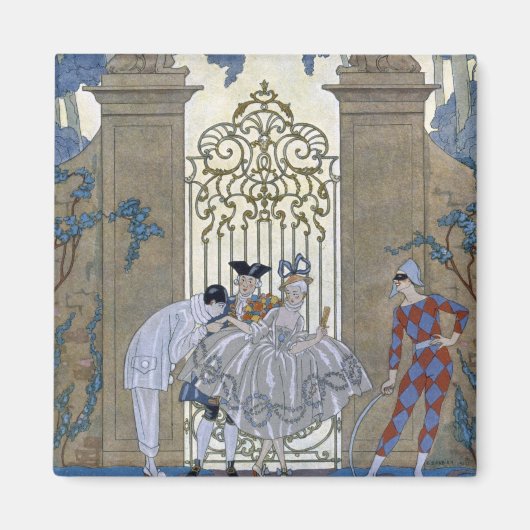 Kolumbin, Abbildung für "Fetes Galantes" durch Pa Magnet (Vorne)