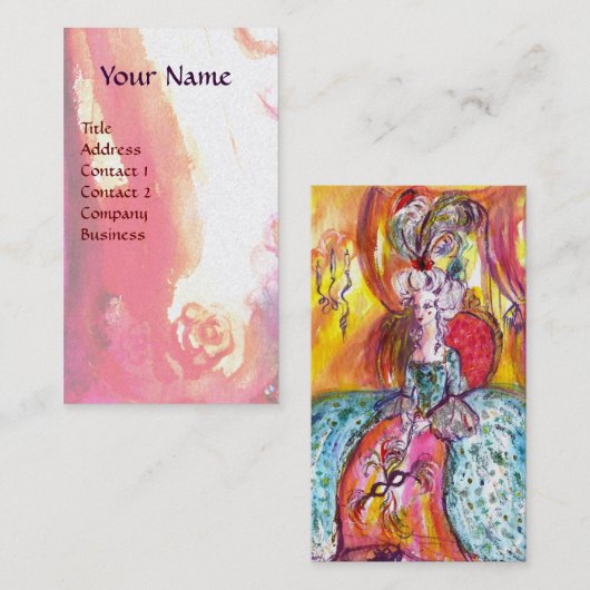 KOLUMBINA / Darstellende Künste, Kostümbildner Visitenkarte (Vorne/Hinten)