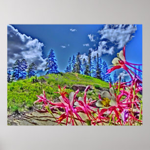 Kolumbus Blume landschaftliche Leinwand Poster