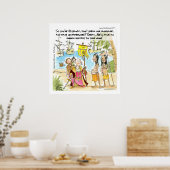Kolumbus Immigranten nach Amerika Witziges Poster (Küche)