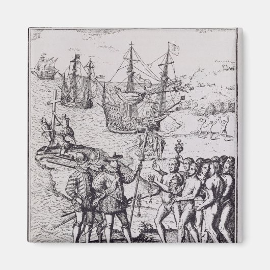 Kolumbus in Hispaniola 2 Magnet (Vorne)