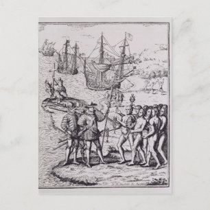 Kolumbus in Hispaniola 2 Postkarte