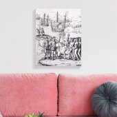 Kolumbus in Hispaniola Leinwanddruck (Insitu (Wohnzimmer))