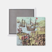 Kolumbus in Hispaniola Magnet (Vorderseite/Rückseite)