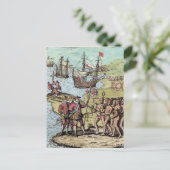 Kolumbus in Hispaniola Postkarte (Stehend Vorderseite)