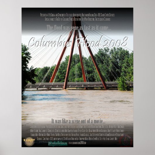Kolumbus Indiana Flood of 2008 Poster (Vorne)